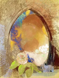Portrait avec des fleurs